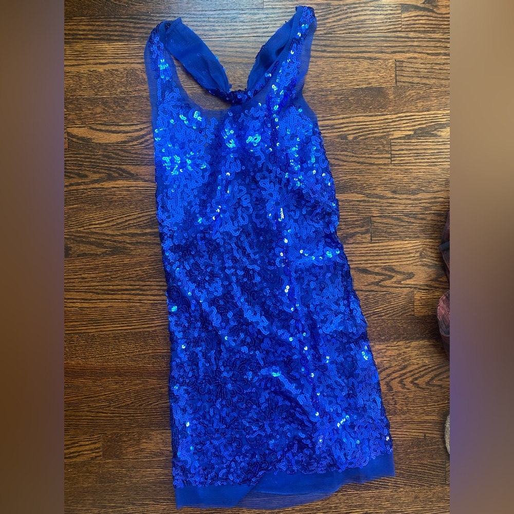 Blue Sequin top